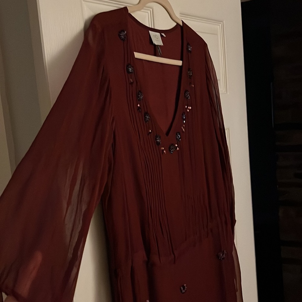 HD in Paris size L mini maroon dress - Picture 7 of 7